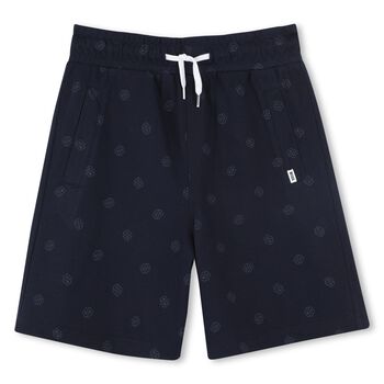 Boys Navy Blue Logo Shorts