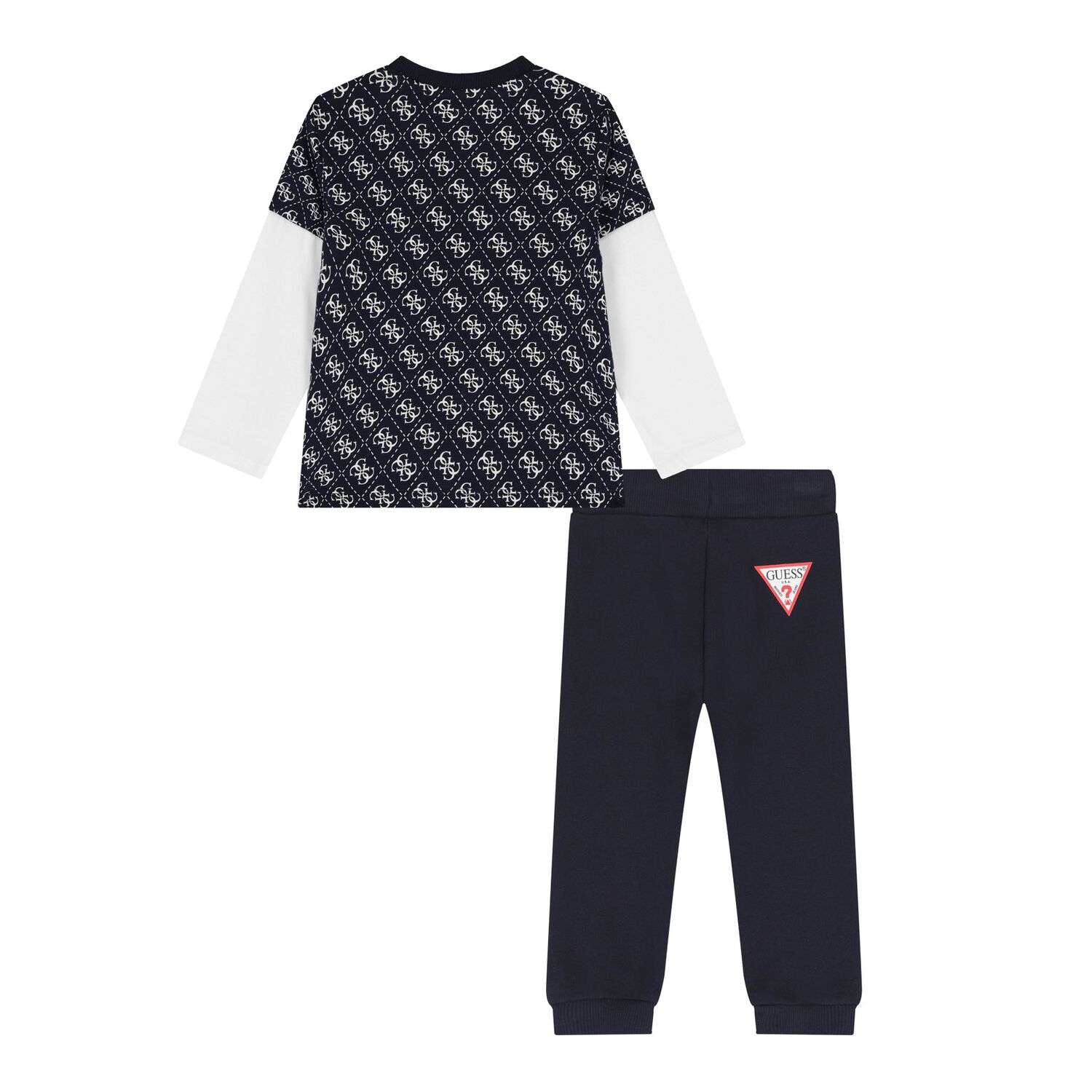 Baby Boys Navy Blue Logo Joggers Set, 2, hi-res image number null