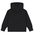 Boys Black EKD Logo Hooded Zip Up Top, 1, hi-res