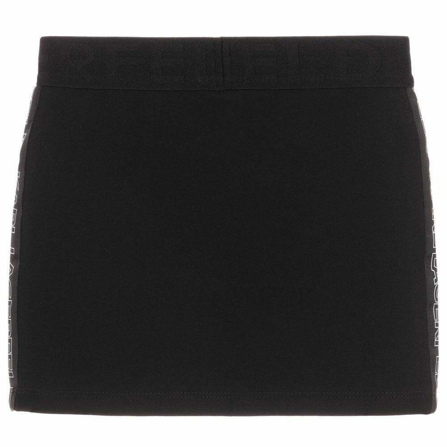 Girls Black Logo Skirt, 1, hi-res
