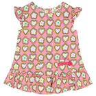 Girls Pink Flowers Dress Set, 1, hi-res