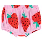 Baby Girls Pink Strawberry Dress Set, 1, hi-res
