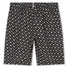 Boys Black, Beige & White Logo Swim Shorts, 1, hi-res