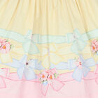 Girls Yellow Floral & Bow Dress, 1, hi-res