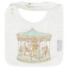 Ivory & Green Carousel Carr&eacute; Swaddle & Bib Gift Set, 1, hi-res