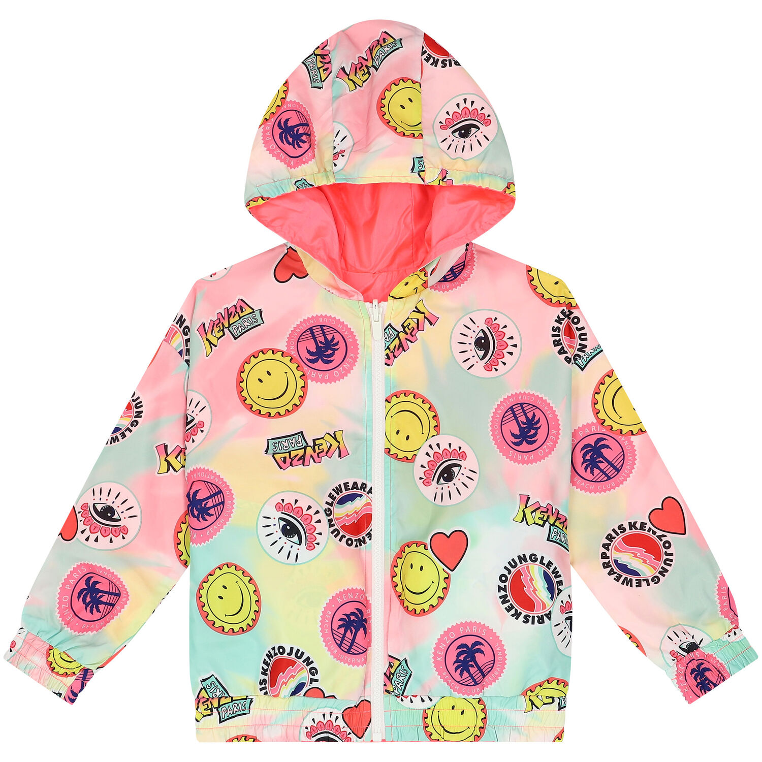 Girls Neon Pink Reversible Jacket, 1, hi-res