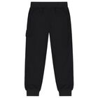 Boys Black Logo Joggers, 1, hi-res