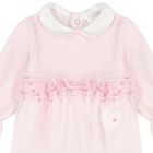 Baby Girls Pink Heart Babygrow, 1, hi-res