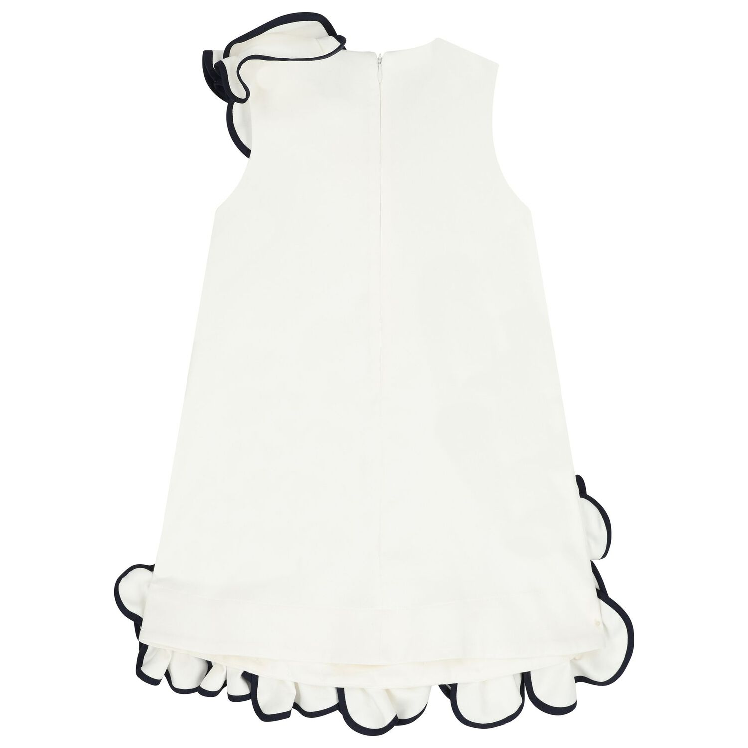 Girls White Floral Dress, 1, hi-res