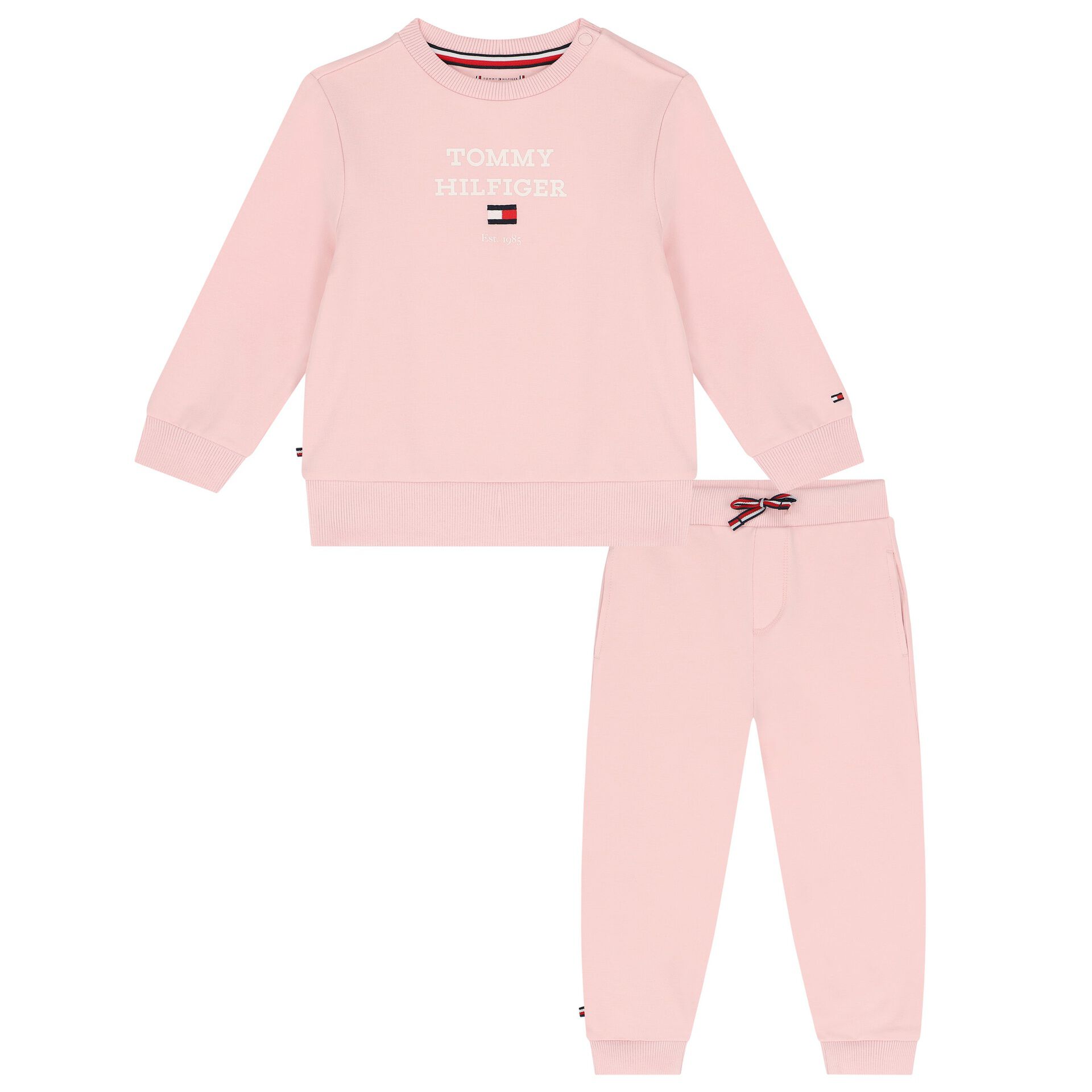 Tommy Hilfiger Baby Girls Pink Logo Tracksuit Junior Couture UK