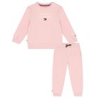 Baby Girls Pink Logo Tracksuit, 3, hi-res