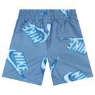 Boys Blue Logo Shorts Set, 1, hi-res