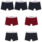 Boys Burgundy & Navy Blue Boxer Shorts (7-Pack), 1, hi-res