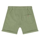 Younger Boys Green Shorts, 1, hi-res