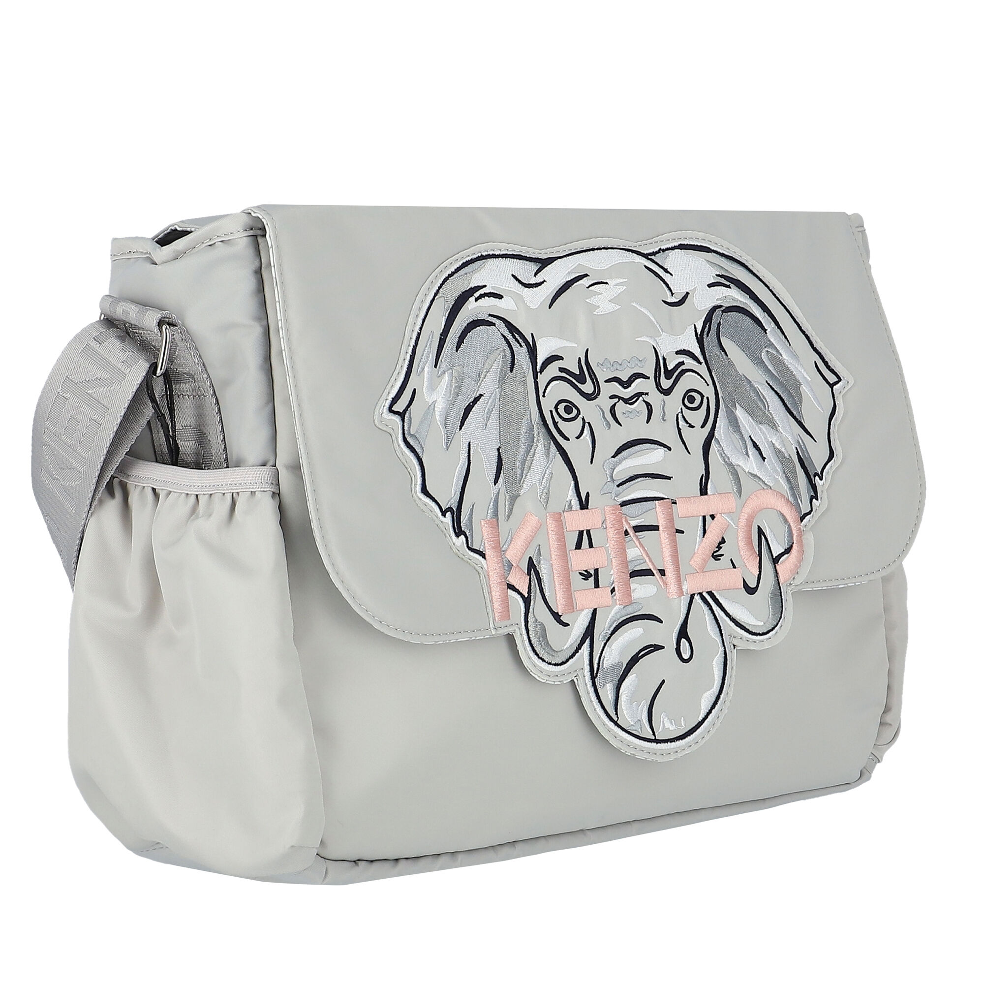 KENZO KIDS Grey Elephant Logo Baby Changing Bag Junior Couture UK