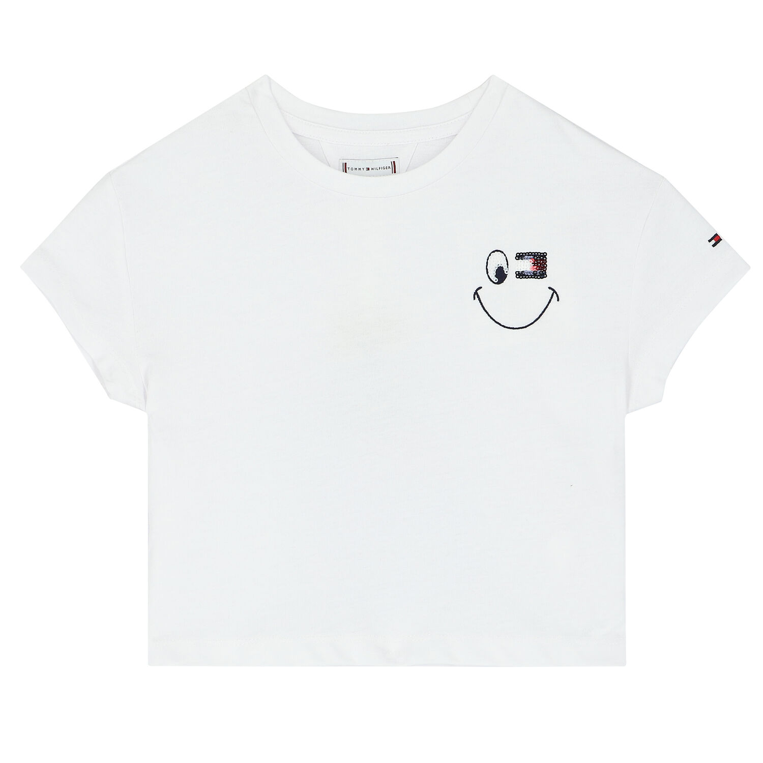 Girls White Logo T-Shirt, 2, hi-res