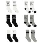 Boys White, Black & Grey Logo Socks ( 6-Pack ) , 1, hi-res