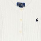 Girls Ivory Logo Cable Knit Cardigan, 1, hi-res