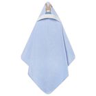 Baby Boys Blue Hooded Towel, 1, hi-res