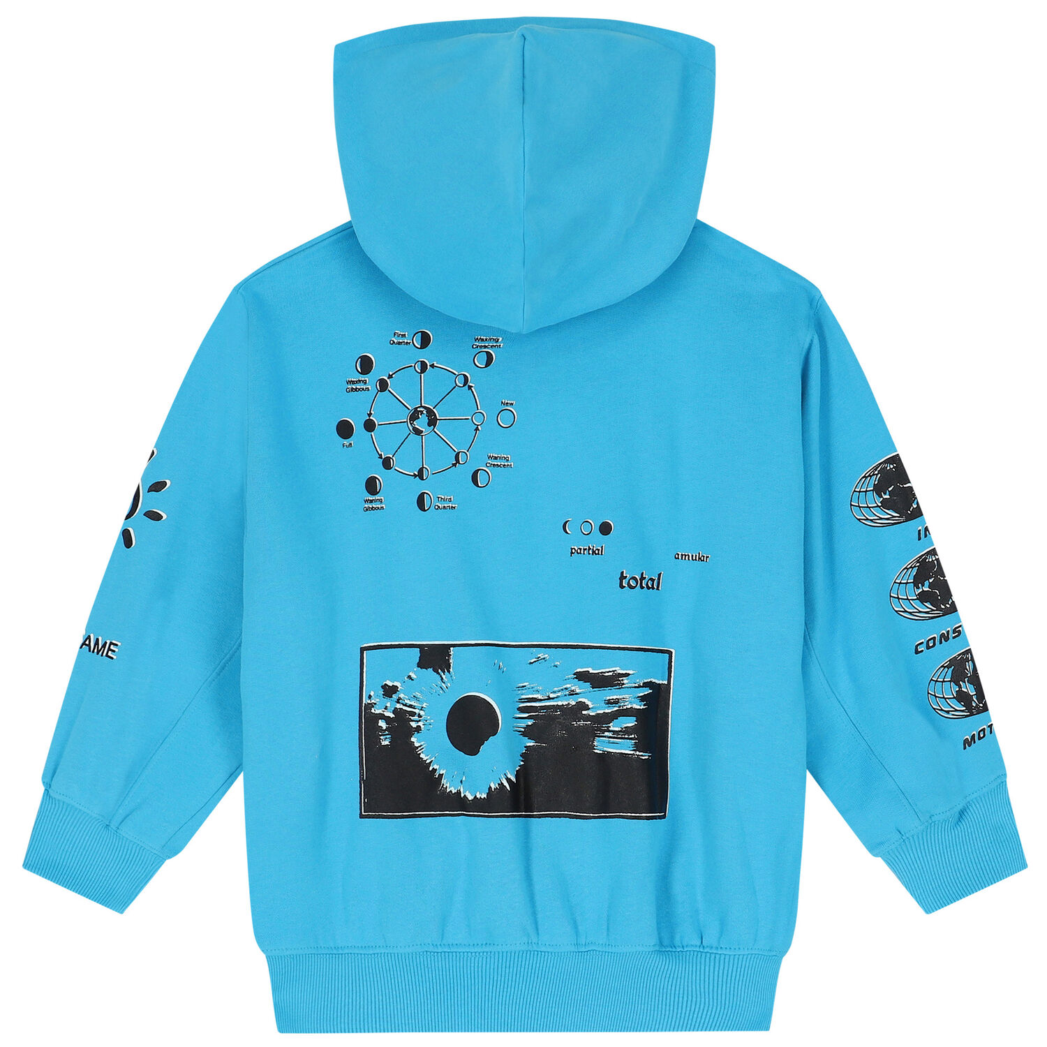 Boys Blue Hooded Top, 1, hi-res