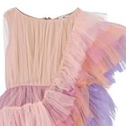 Girls Multi-Coloured Ruffled Tulle Dress, 1, hi-res