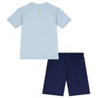 Boys Blue & Navy Blue Mickey Mouse Shorts Set, 1, hi-res