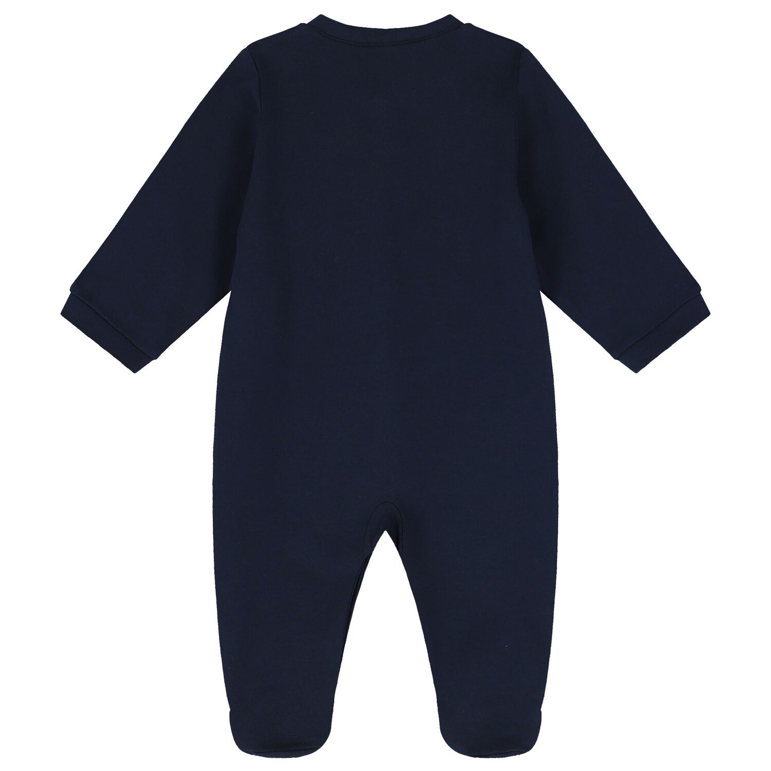 Baby Boys Navy & Gold Logo Babygrow, 2, hi-res