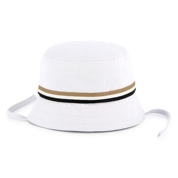 Baby Boys White Logo Hat