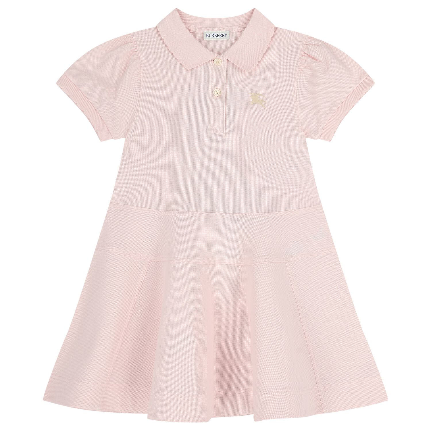 Girls Pink Logo Flared Dress, 1, hi-res