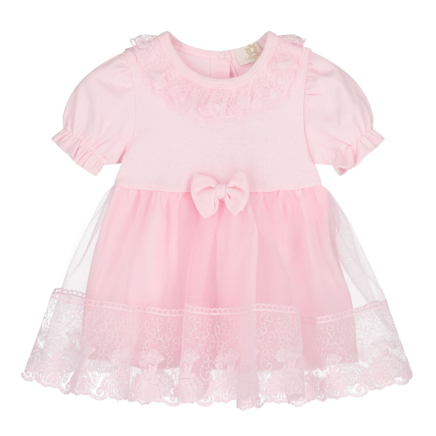 Baby Girls Pink Lace Dress Set, 1, hi-res