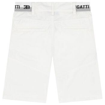 Boys White Logo Shorts
