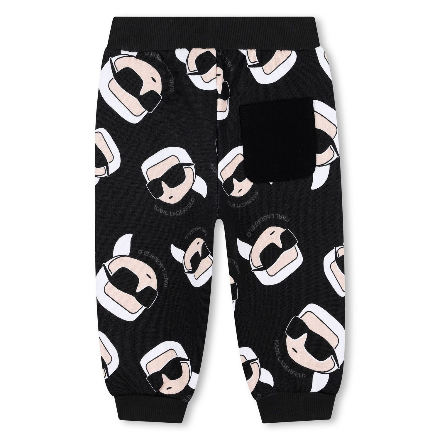 Younger Boys Black Ikonik Kark Joggers, 1, hi-res
