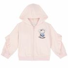 Younger Girls Pink Bunny Zip Up Top , 1, hi-res