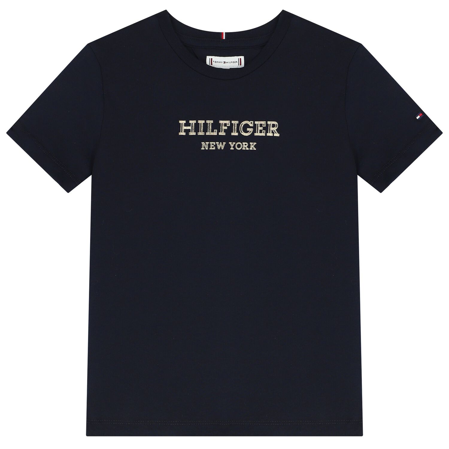 Girls Navy Blue Logo T-Shirt, 1, hi-res