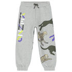Boys Grey Logo Jogger, 1, hi-res
