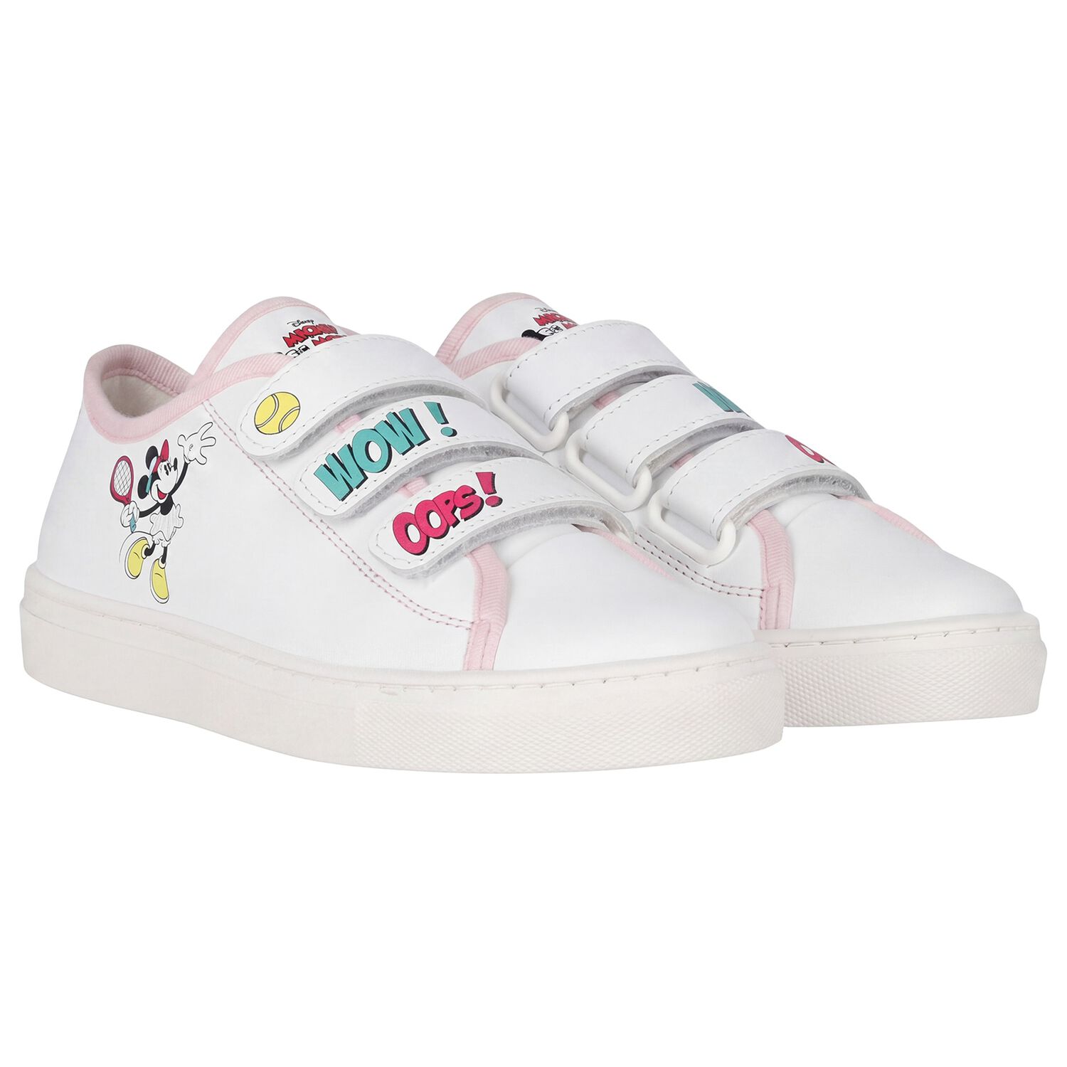 Girls White Disney Trainers, 1, hi-res