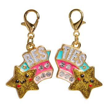 Girls Gold Twin Star Bestie Charm