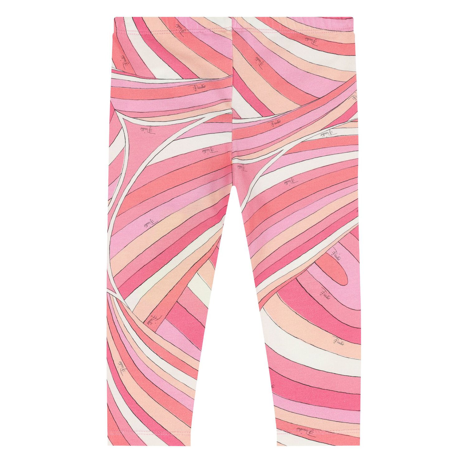 Younger Girls Pink & White Iride Leggings, 2, hi-res