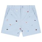 Boys Blue Flags Shorts, 1, hi-res