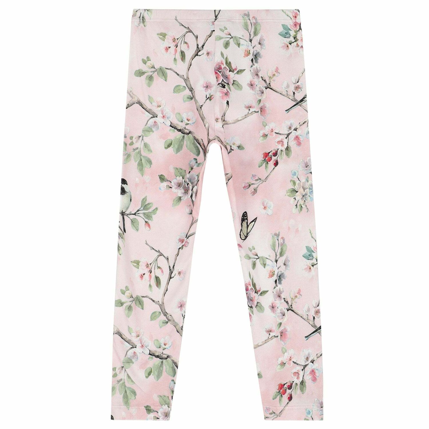 Girls Pink Floral Leggings, 1, hi-res image number null