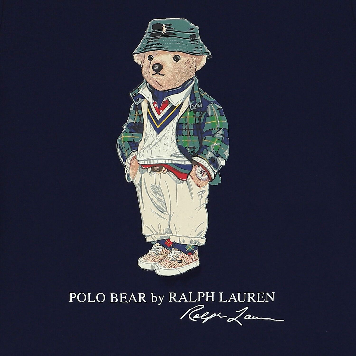 Boys Navy Blue Polo Bear T-Shirt, 1, hi-res