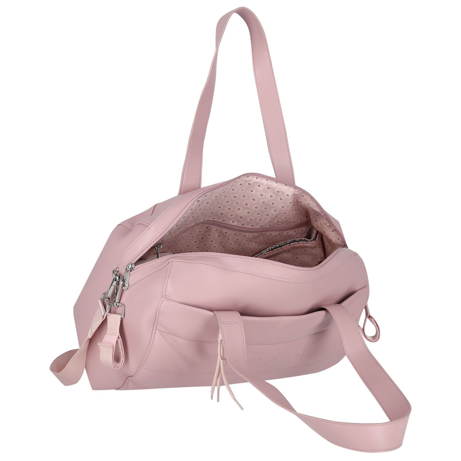 Pink Faux Leather Changing Bag, 2, hi-res