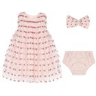 Younger Girls Pink Dress Set, 2, hi-res