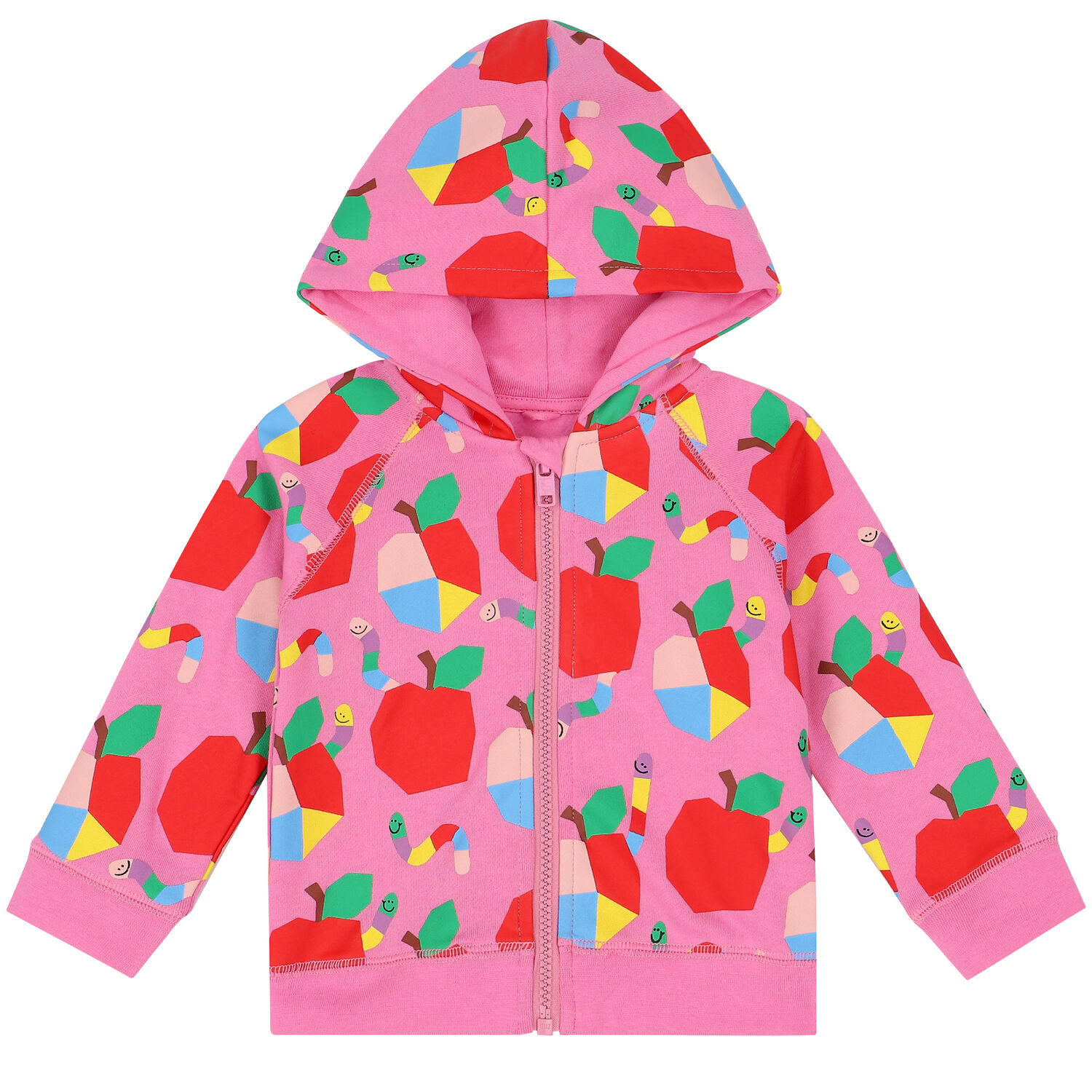 Younger Girls Pink Apple Tracksuit, 1, hi-res
