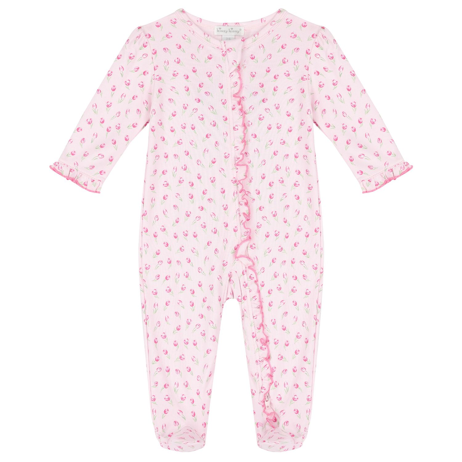 Baby Girls Pink Tulip Blossoms Babygrow, 1, hi-res image number null