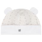 White & Beige Teddy Bear Baby Hat, 1, hi-res