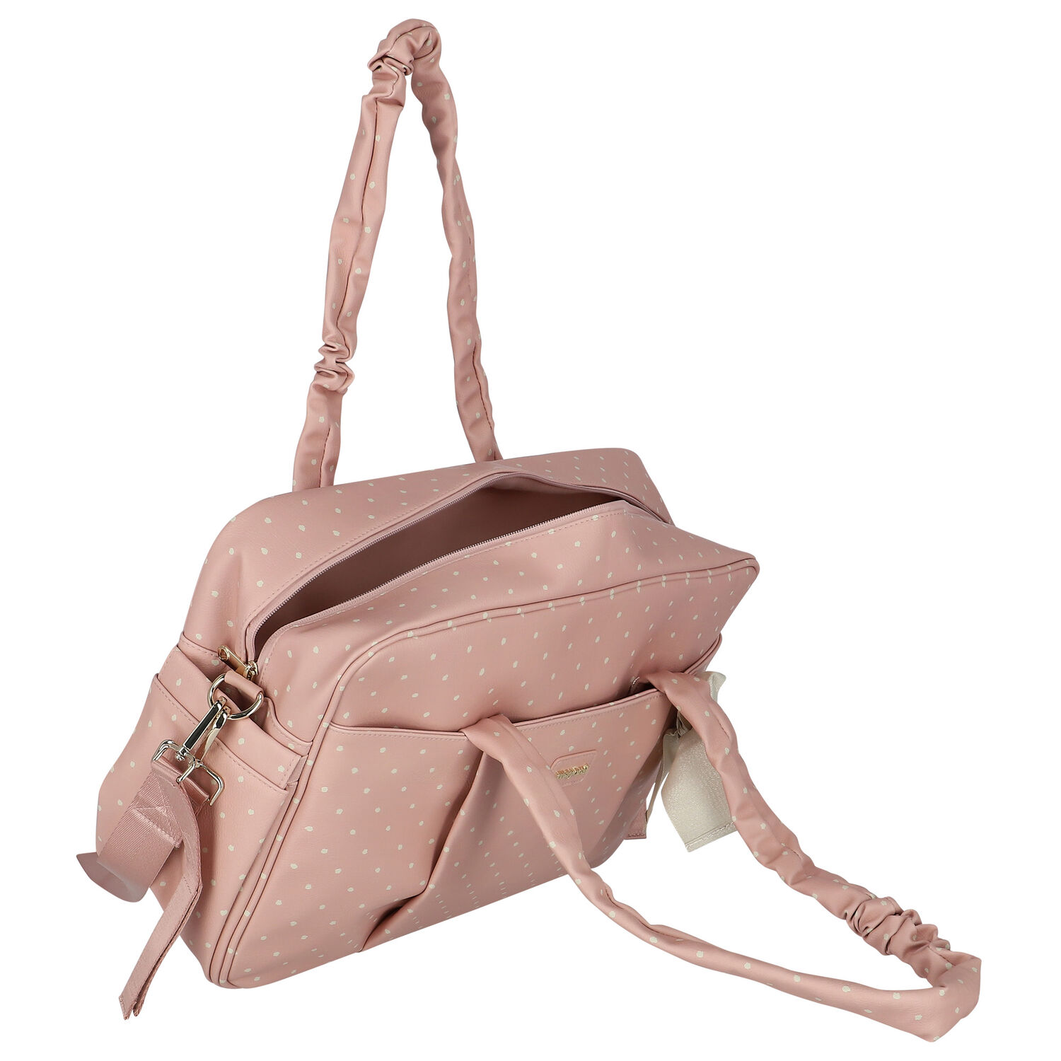 Pink Faux Leather Baby Changing Bag, 3, hi-res image number null