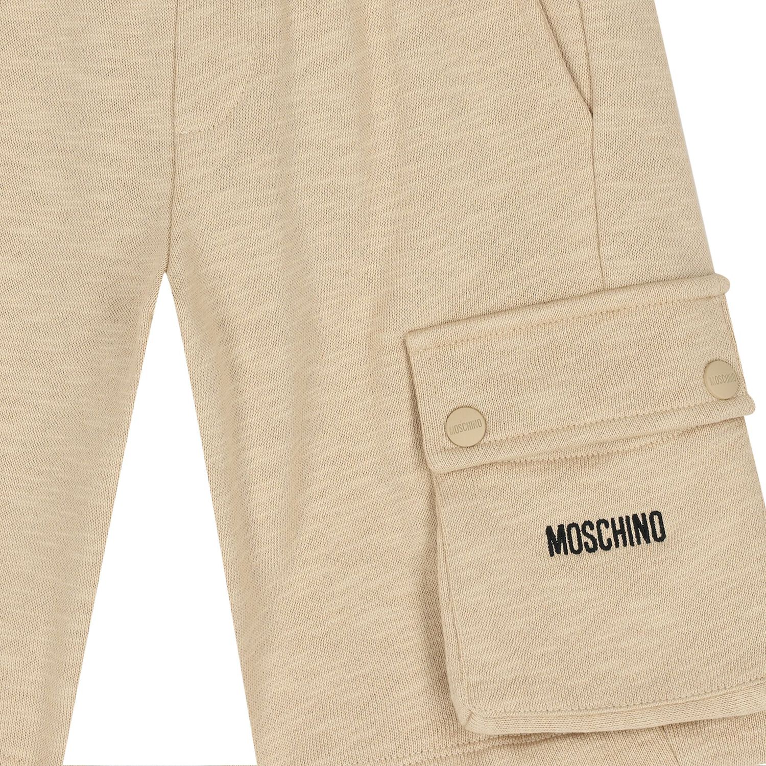 Boys Beige Logo Shorts, 1, hi-res