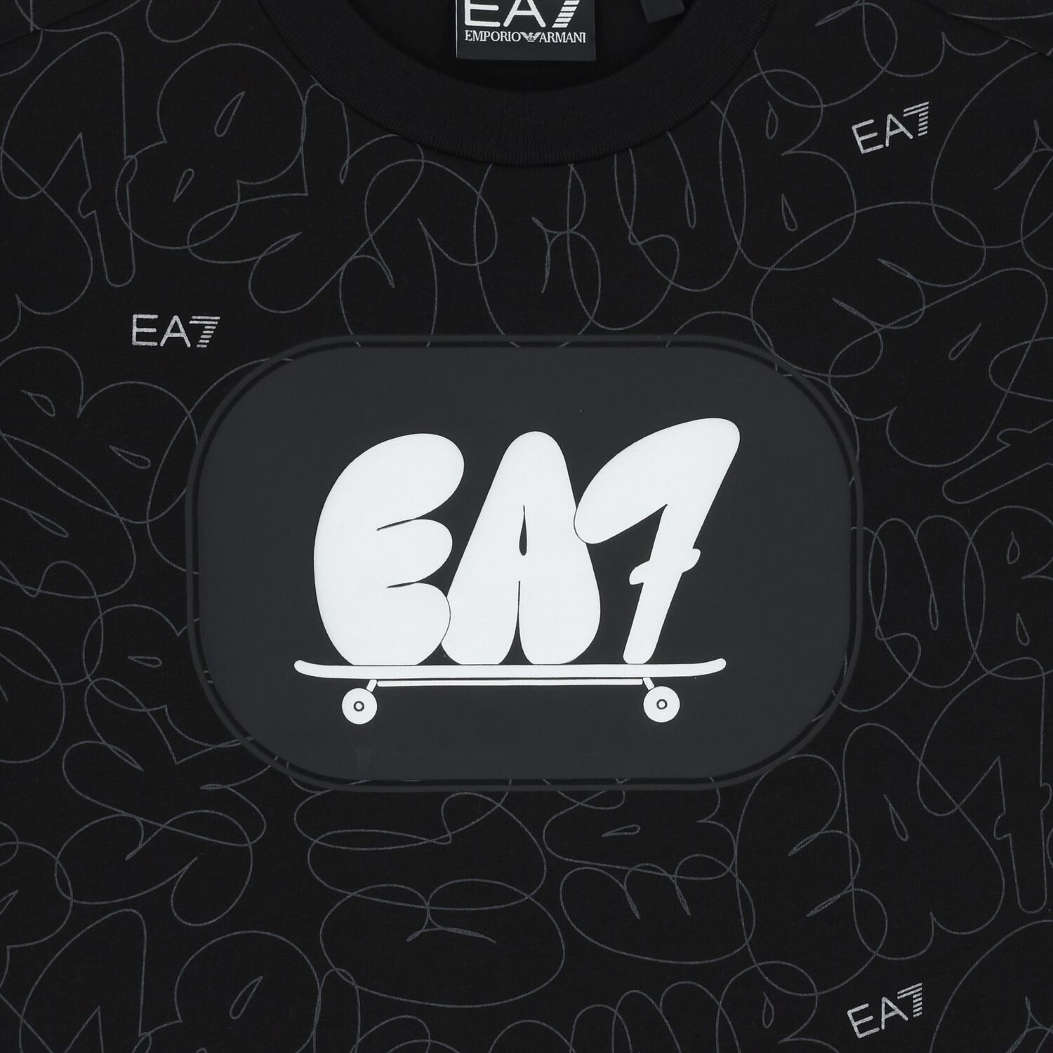 Boys Black Logo T-Shirt, 2, hi-res