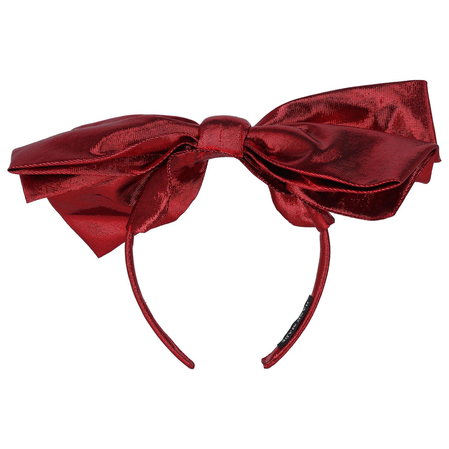 Girls Metallic Red Bow Headband, 2, hi-res image number null